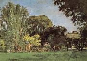 Trees in the Jas de Bouffan Paul Cezanne